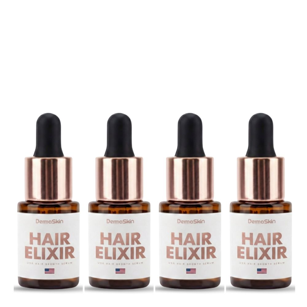 4 ks USA Hair Elixir pro ženy – extrémně účinně nastartuje růst vlasů a zastaví vypadávání vlasů